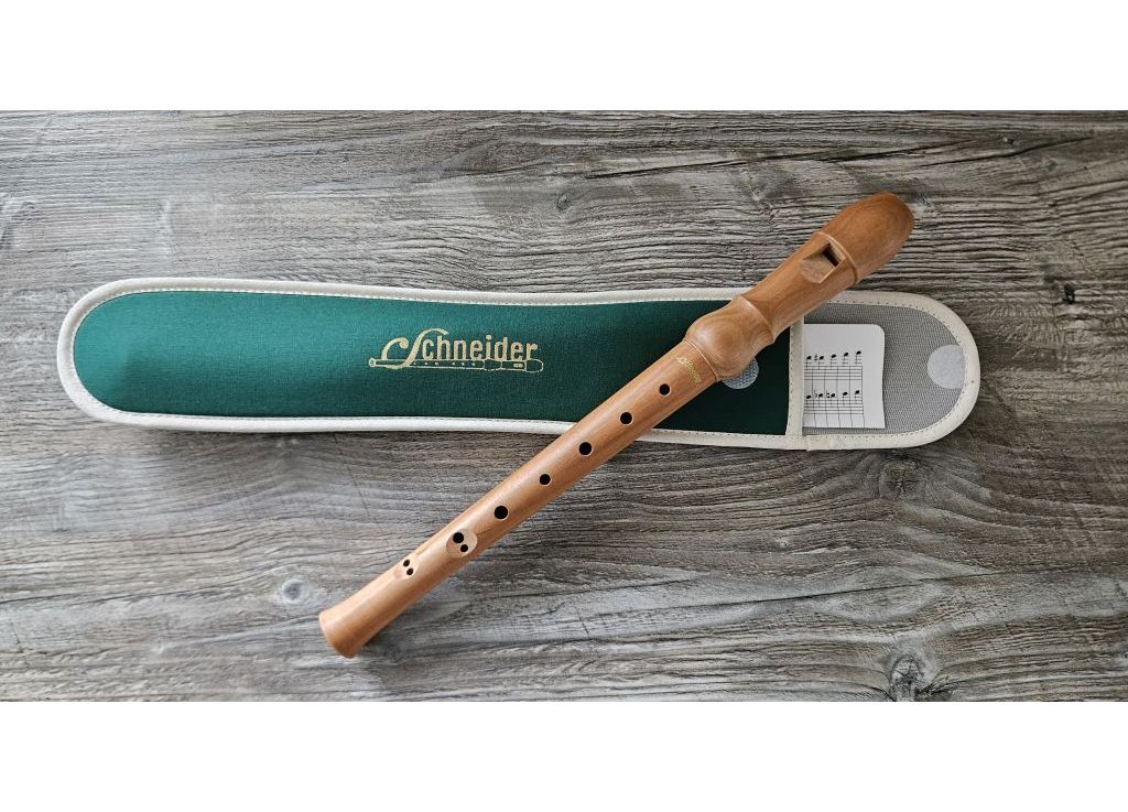 SCHNEIDER 3seK Sopran Blockflöte, barock, Kirschbaum