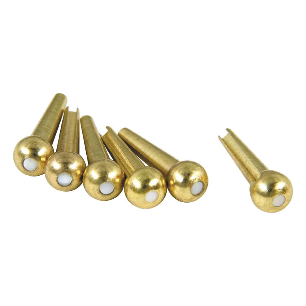 D'Andrea Tone Pins, Solid Brass with Pearl Dots (TP4T) - 6 pcs