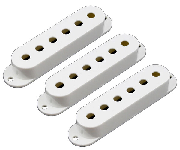 Allparts PC 0406-025 PU Cover Set für Stratocaster (3) weiß