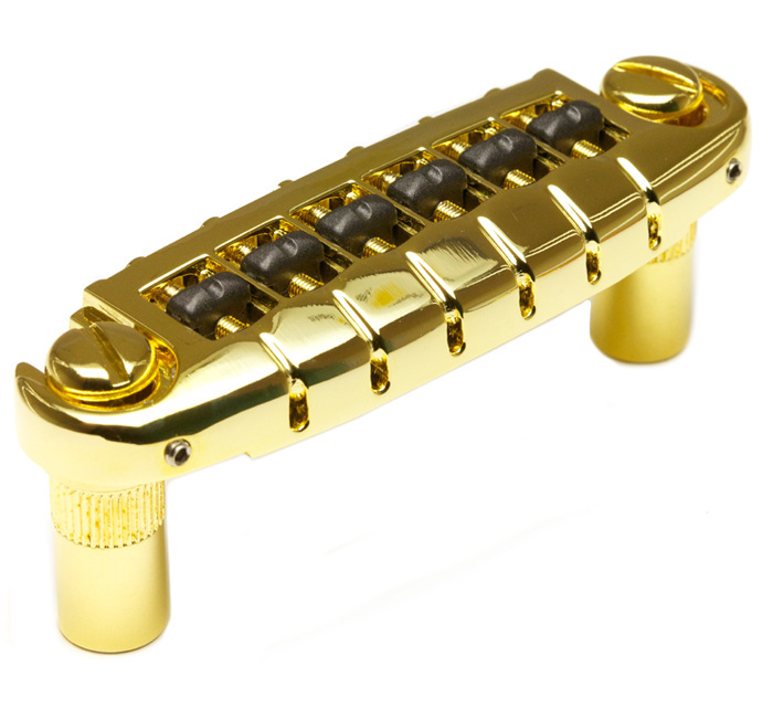 ResoMax PS-8593-G0 - NW2 Wraparound Bridge with String Saver Saddles (Imperial Posts) - Gold