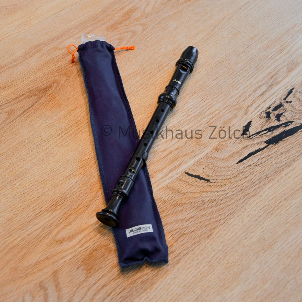 Aulos 303A Sopran Blockflöte Elite, barock Doppelloch, Dark Brown