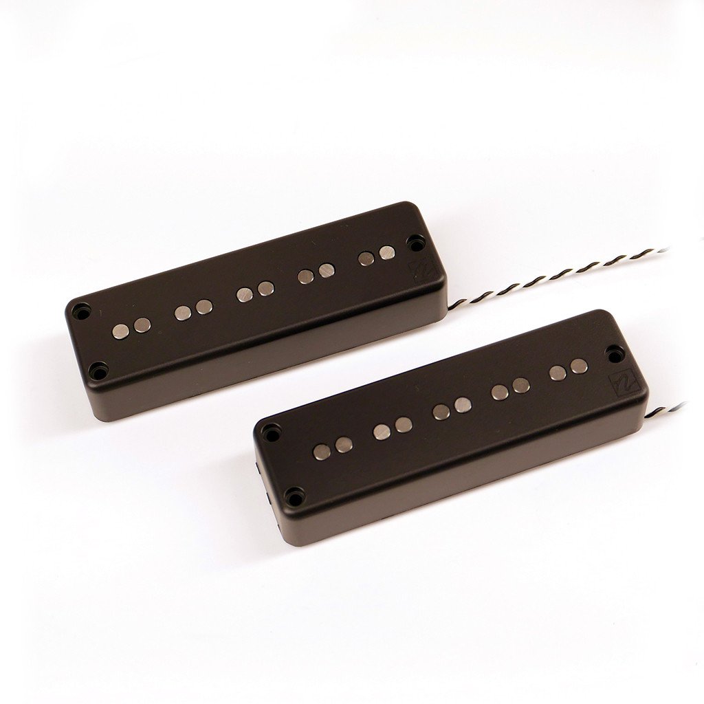 Nordstrand Jazz Bar, Vintage J-Style Single Coil Bass Pickup in Soapbar Shell, 5-String, Set - Black