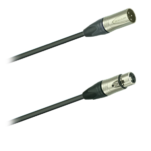 DREITEC 12233 Lautsprecherkabel 3 m, XLR-Stecker / XLR-Kupplung