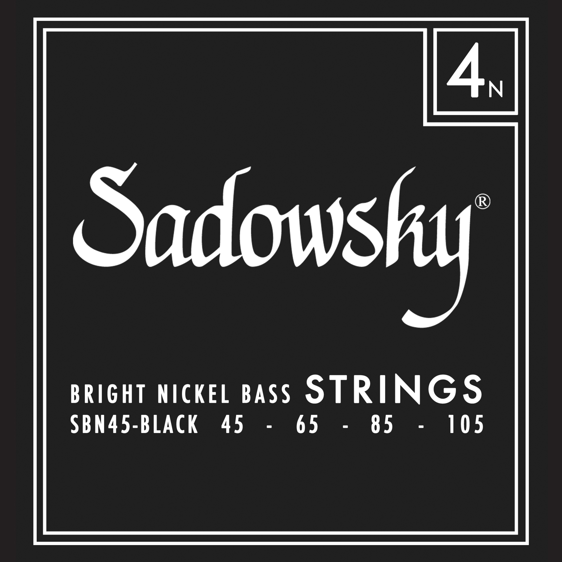 Sadowsky Black Label Bass String Set - 4-String, Nickel, Long Scale (34"), .045-.105
