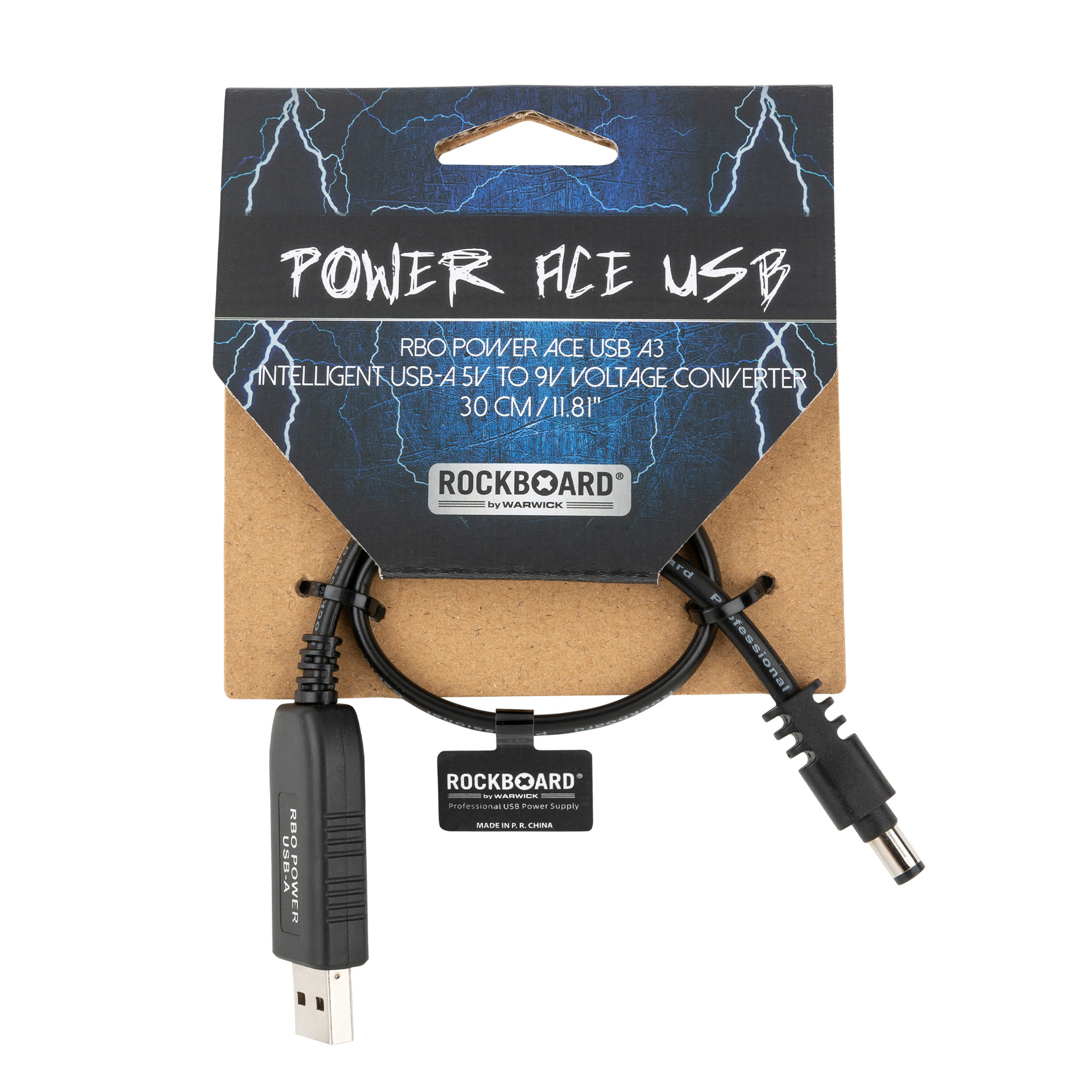 Rockboard Intelligent USB-A 5V to 9V Voltage Converter, 30 cm