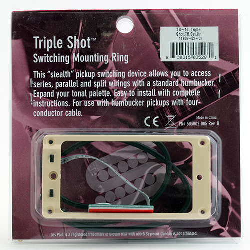Seymour Duncan STS-1 - Triple Shot, Switching Mounting Ring Set, Flat/Trembucker - Cream