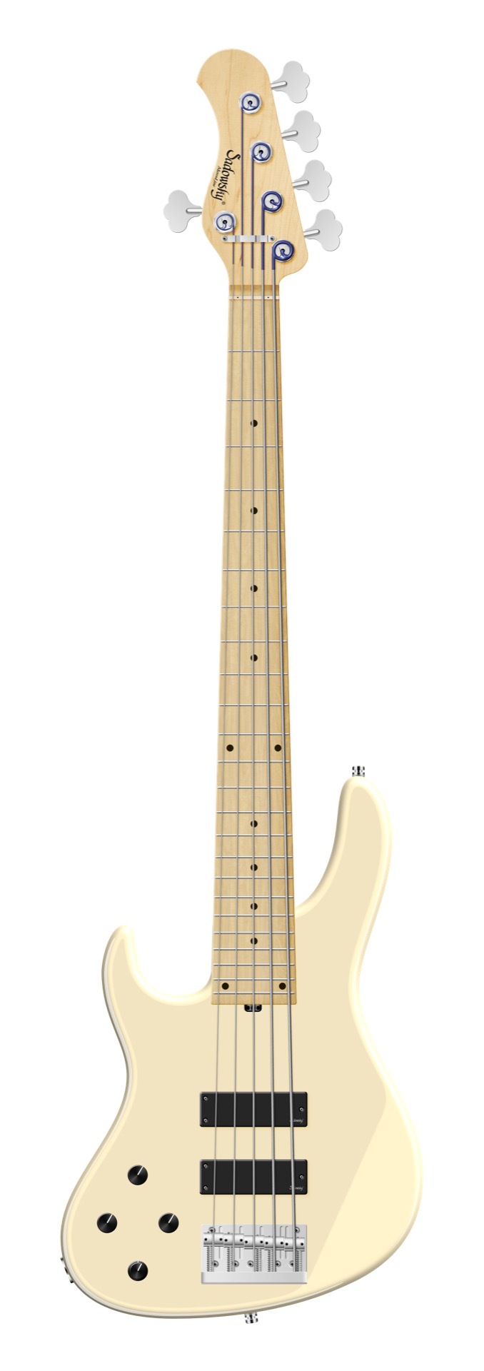 Sadowsky MetroLine 24-Fret Modern Bass, Swamp Ash Body, Maple Fingerboard, 5-String, Lefthand - Solid Olympic White High Polish