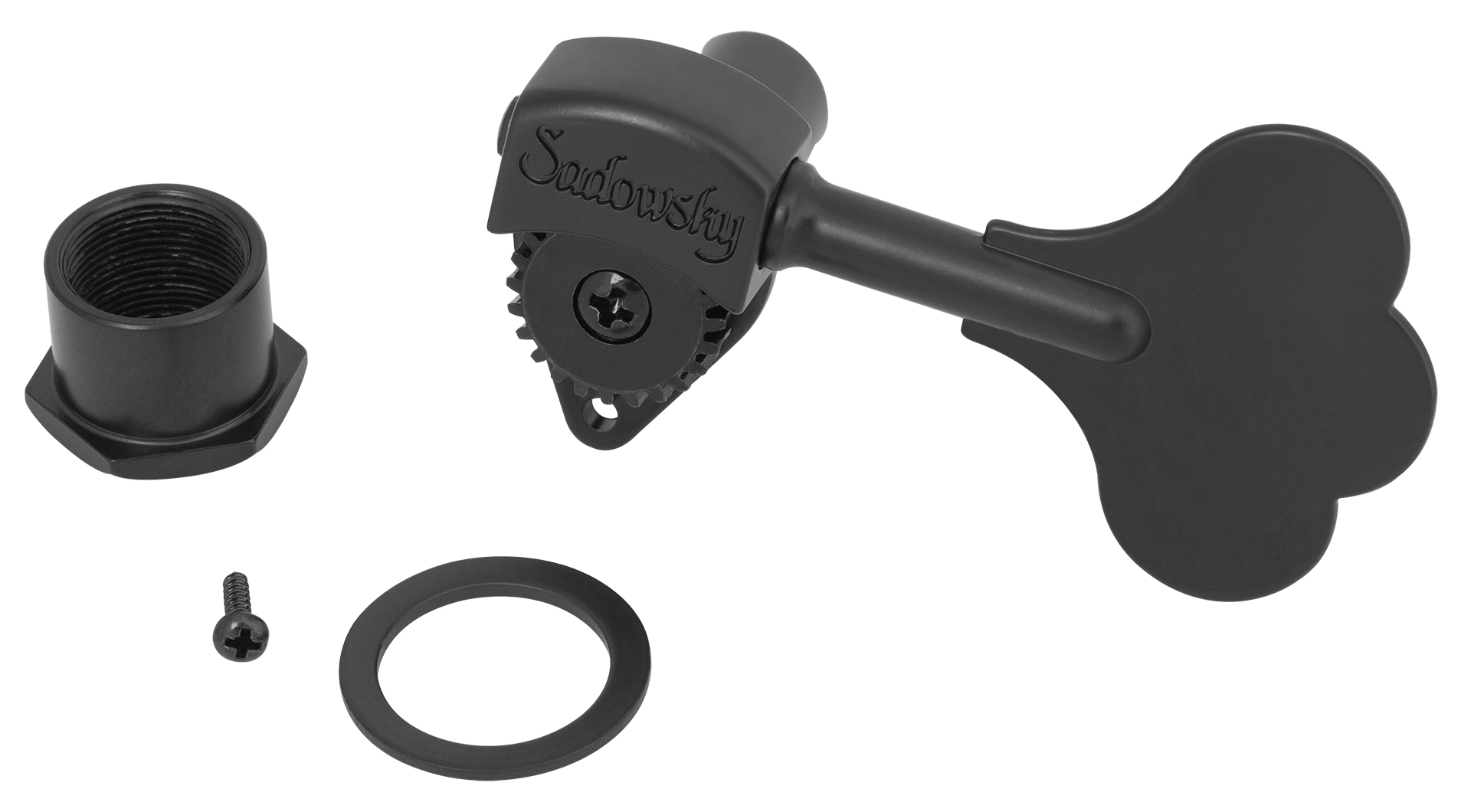 Sadowsky Parts - Light Bass Machine Head with Open Gear, Left (Bass) Side - Black