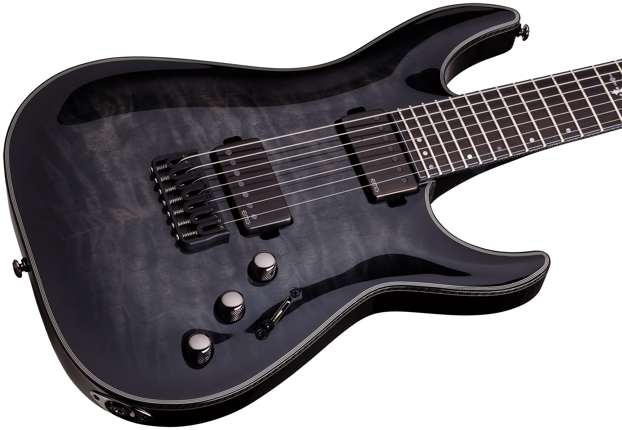 SCHECTER E-Gitarre Hellraiser Hybrid C-7, Trans Black Burst