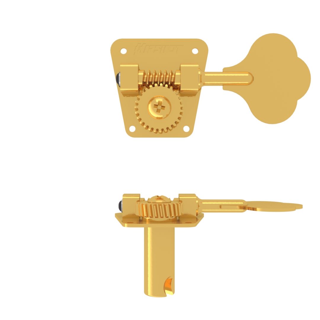 Hipshot HB2 - Bass Tuning Machine, '67-'82 USA F- Style, Bass Side - Gold