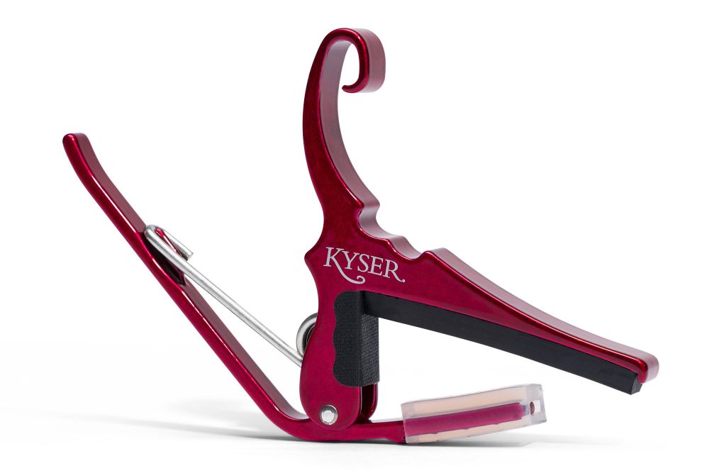 KYSER Kapodaster Quick-Change Capo Akustikgitarre, rubinrot
