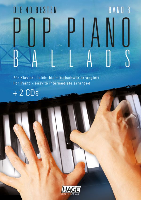 HAGE EH 3859 Pop Piano Ballads 3 + 2 CDs - Noten Klavier