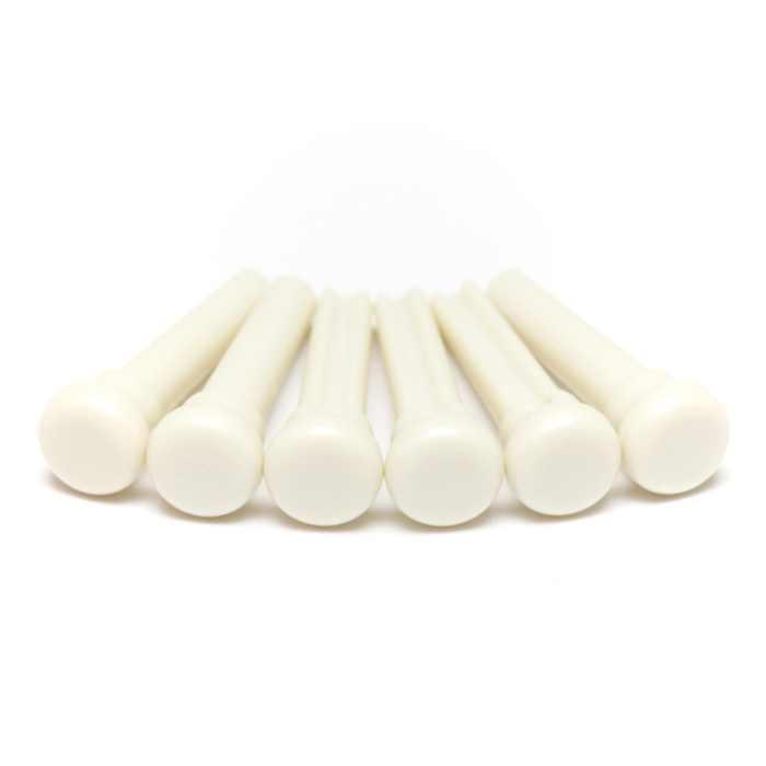 TUSQ PP-4000-00 - Presentation Style Bridge Pins - White - without Inlay