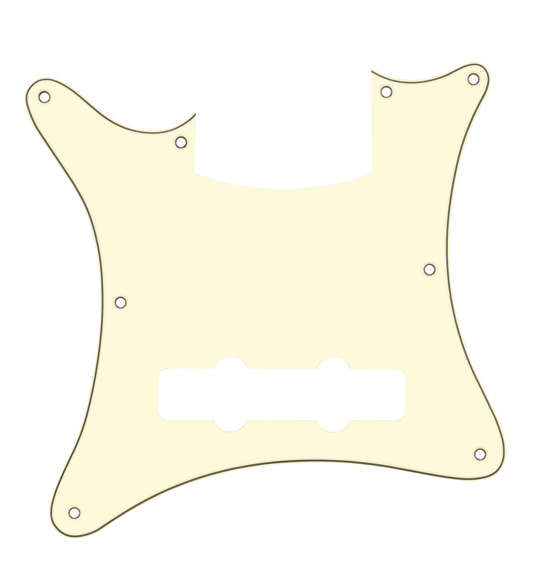 Warwick Parts - Streamer CV Bass Pickguard - 5-String - Vintage White - Lefthand