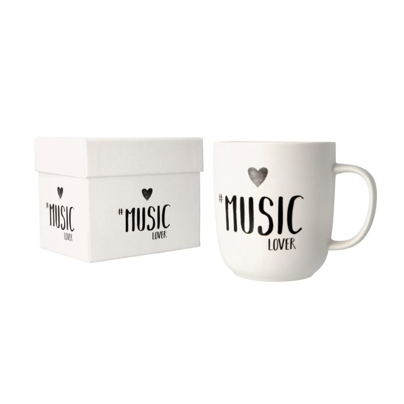 Henkelbecher #Music Lover in Geschenkbox