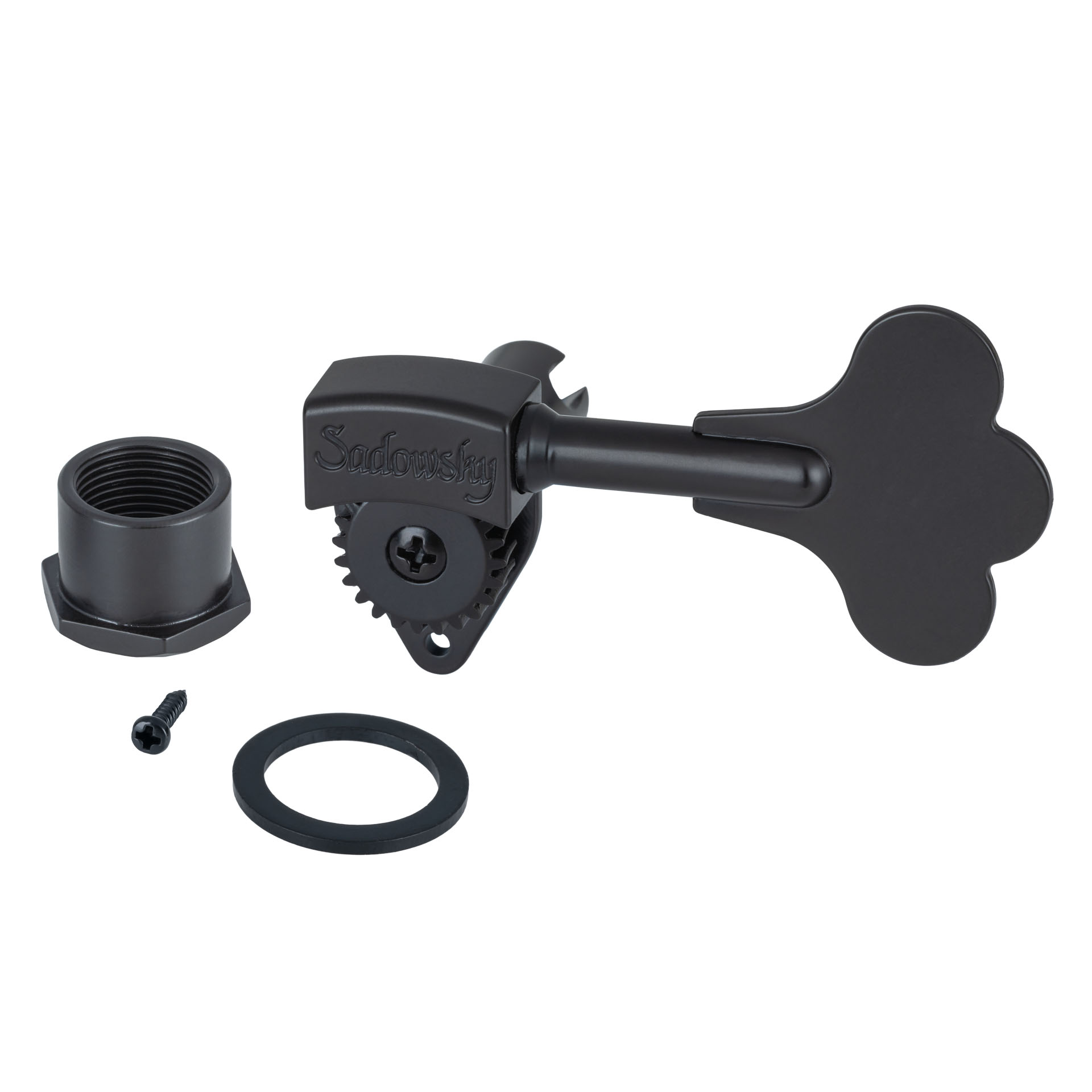 Sadowsky Parts - Ultra-Light Machine Head with Open Gear, Left (Bass) Side - Satin Black