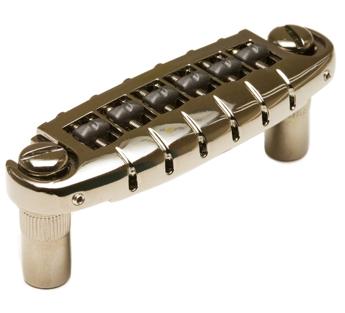 ResoMax PS-8593-BN - NW2 Wraparound Bridge with String Saver Saddles (Imperial Posts) - Black Nickel