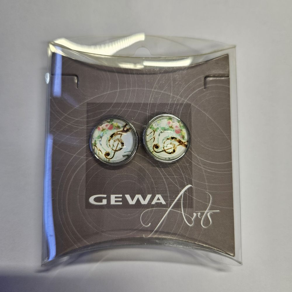Gewa Ohrringe silberfarben, Violinschlüssel