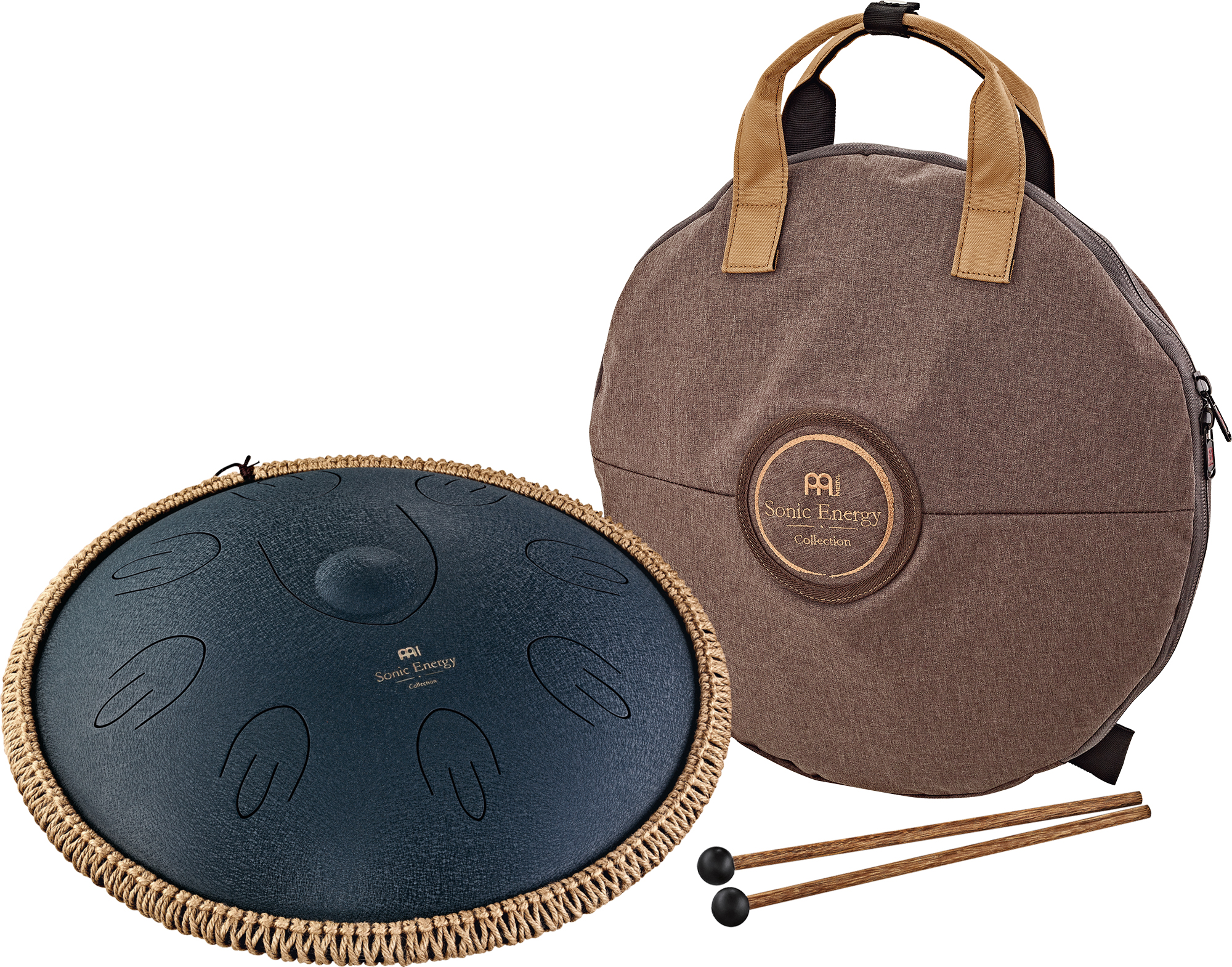 MEINL OSTD2NB Sonic Energy Octave Steel Tongue Drum, Marineblau, D Amara, 40 cm