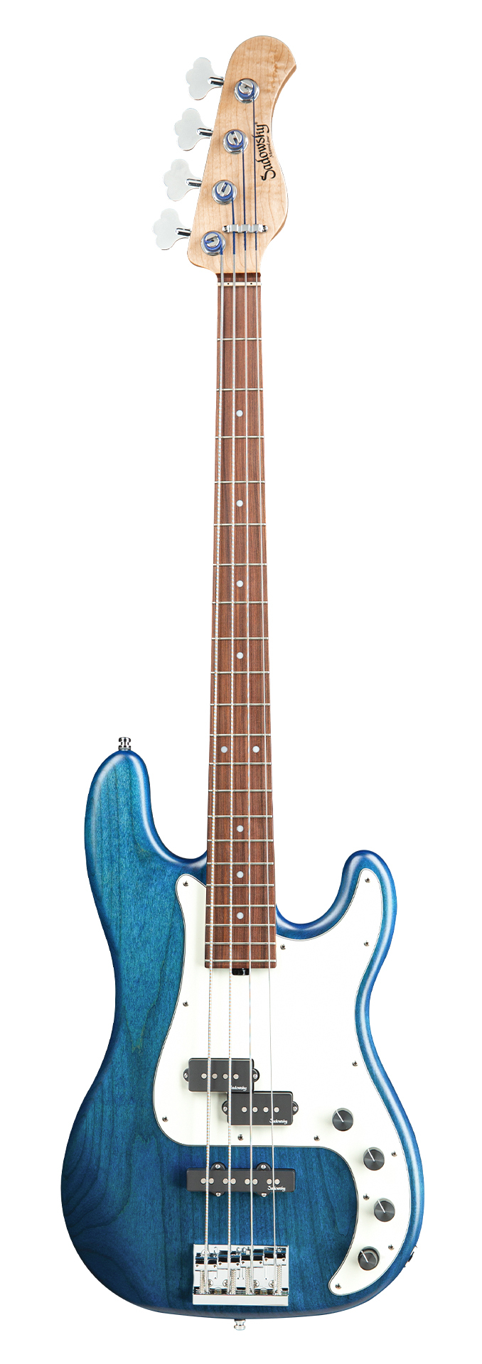 Sadowsky MetroLine 21-Fret Hybrid P/J Bass, Red Alder Body, Morado Fingerboard, 4-String - Ocean Blue Transparent Satin