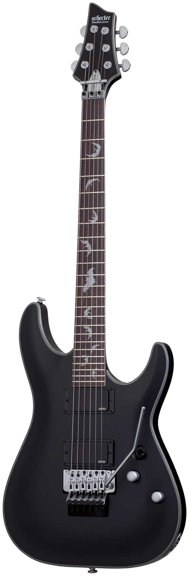 SCHECTER E-Gitarre Damien Platinum-6 FR, Satin Black