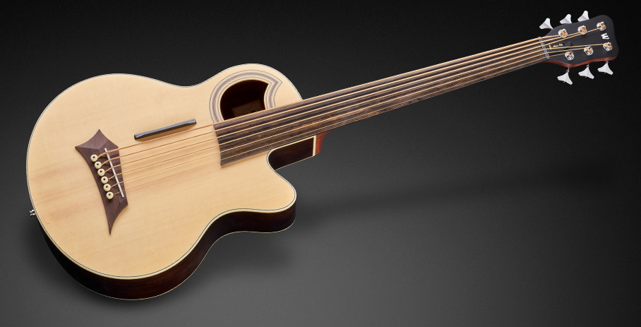 Warwick RockBass Alien Deluxe, 6-String, Fretless - Natural Transparent Satin