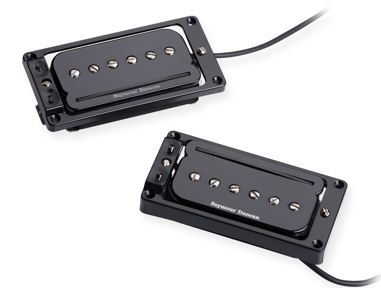 Seymour Duncan SHPR-1S - P-Rails Humbucker Set, with Triple Shot, Flat - Black