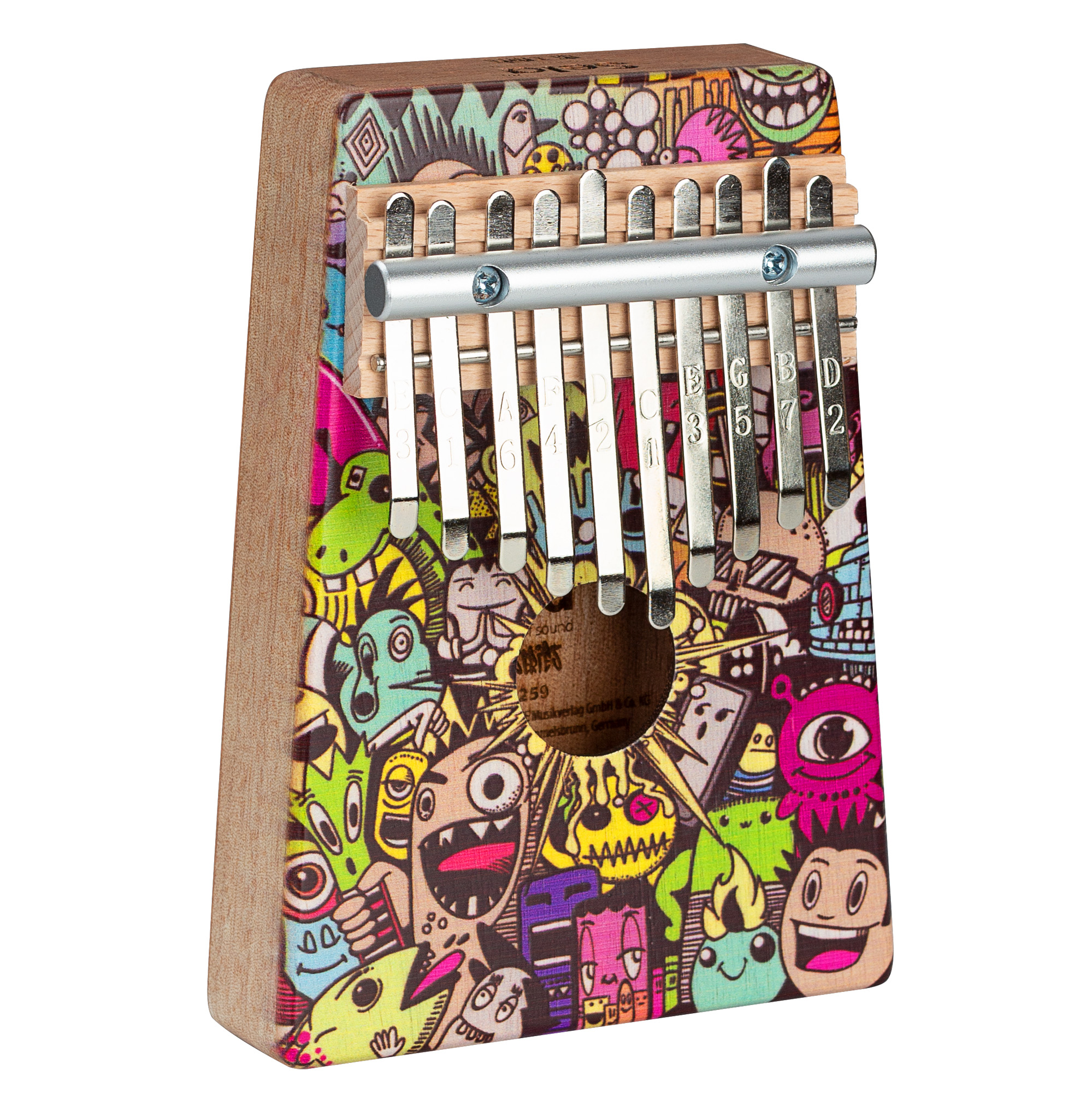 SELA SE259 Art Series Kalimba 10 Little Monster