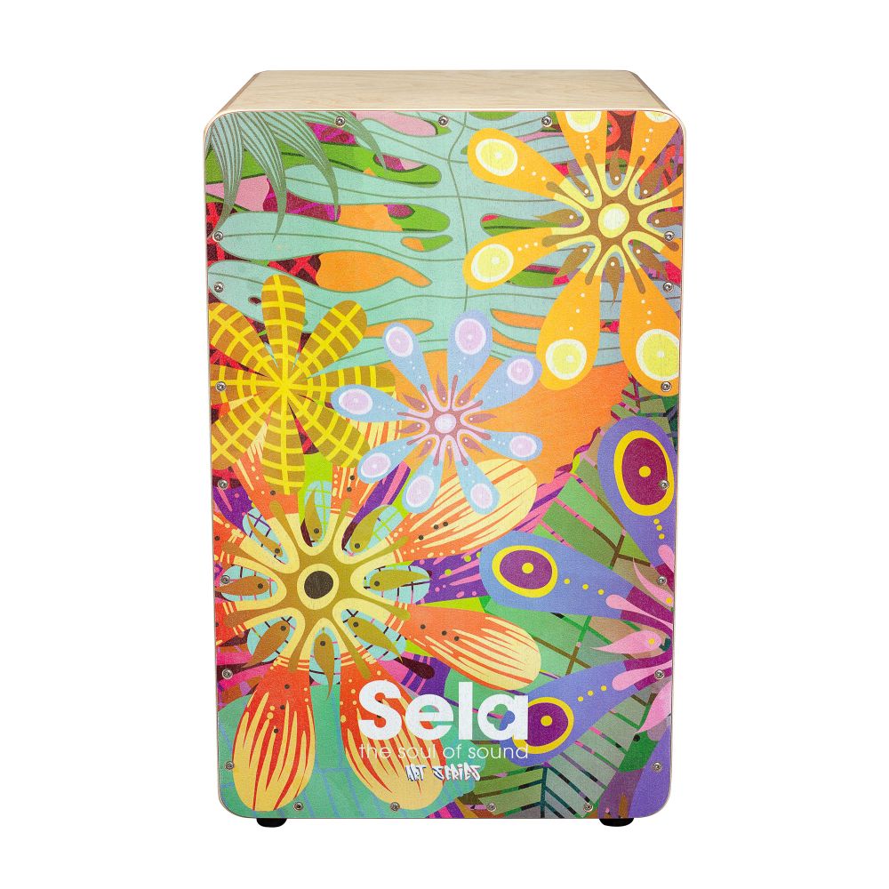 SELA SE179 Cajon Art Series Flower Power
