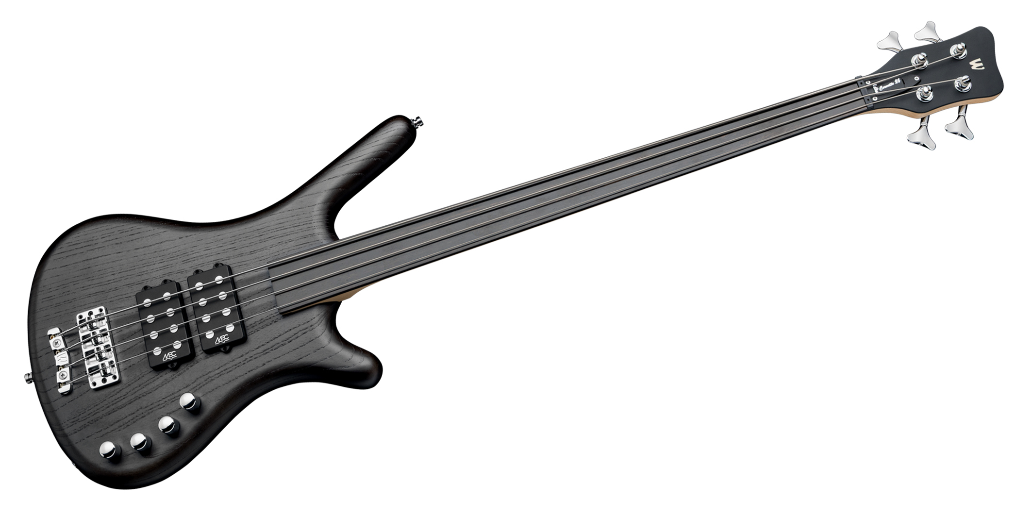 Warwick RockBass Corvette $$, 4-String, Fretless - Nirvana Black Transparent Satin