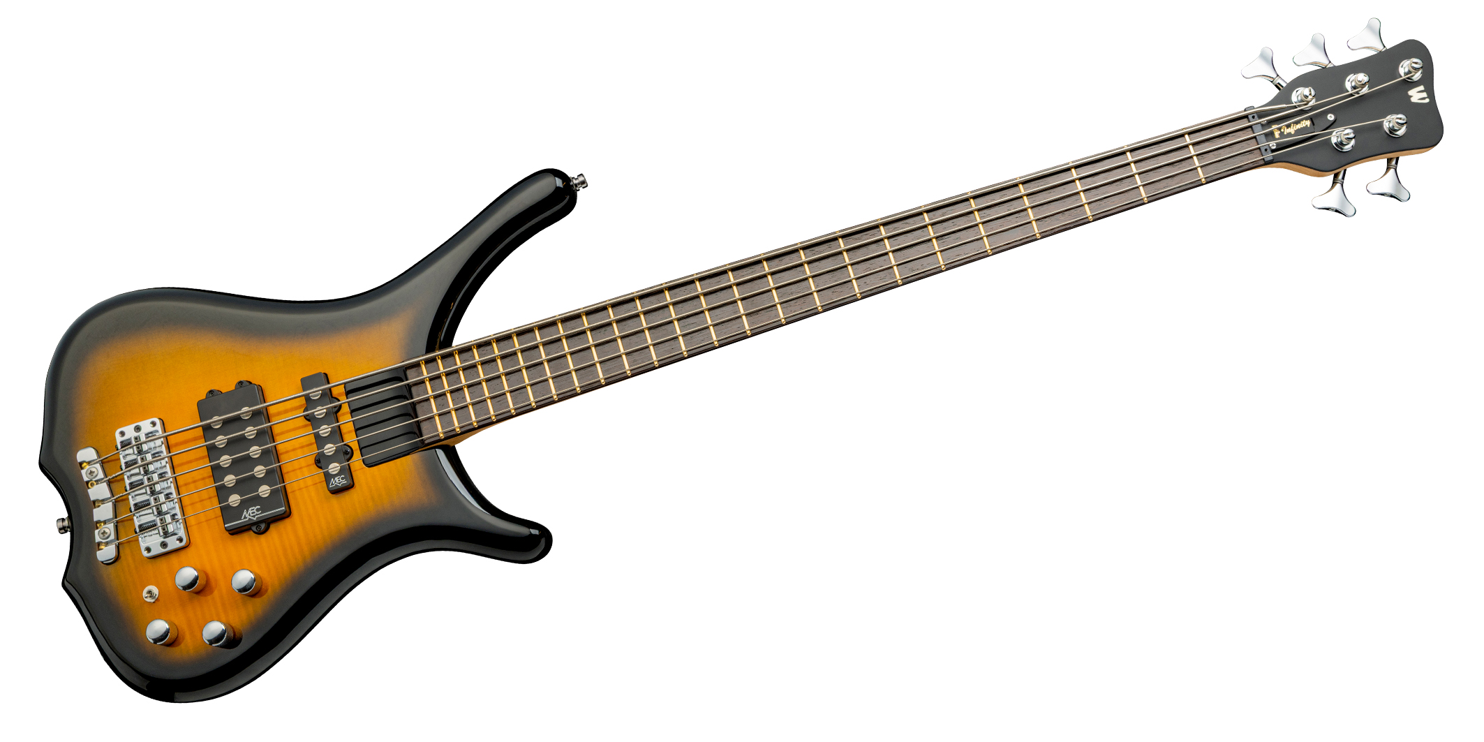 Warwick RockBass Infinity, 5-String - Vintage Sunburst Transparent High Polish