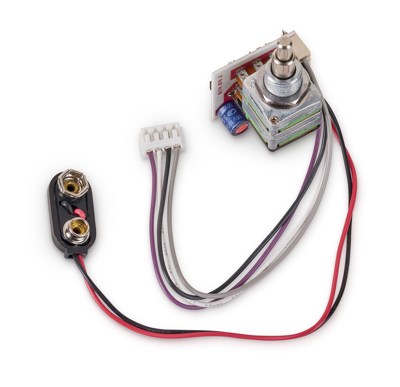 MEC 2-Band EQ-Module for Passive Pickups (Bass + Treble, stacked) - Lefthand