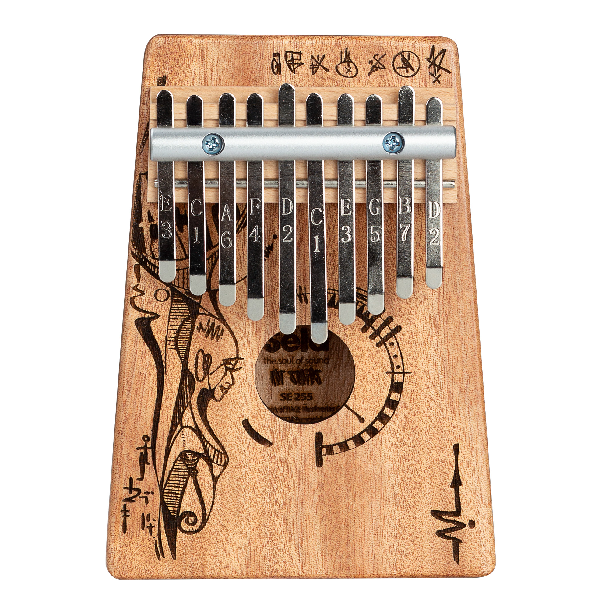 SELA SE255 Art Series Kalimba 10 Peaceful Mind