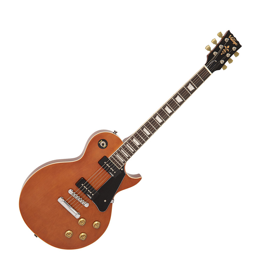VINTAGE Reissued V100PMH E-Gitarre, Natural Mahogany