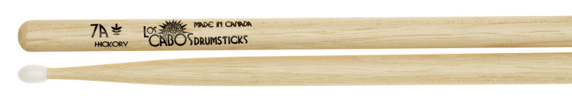 Los Cabos Drum Sticks White Hickory 7AN Nylon Tip