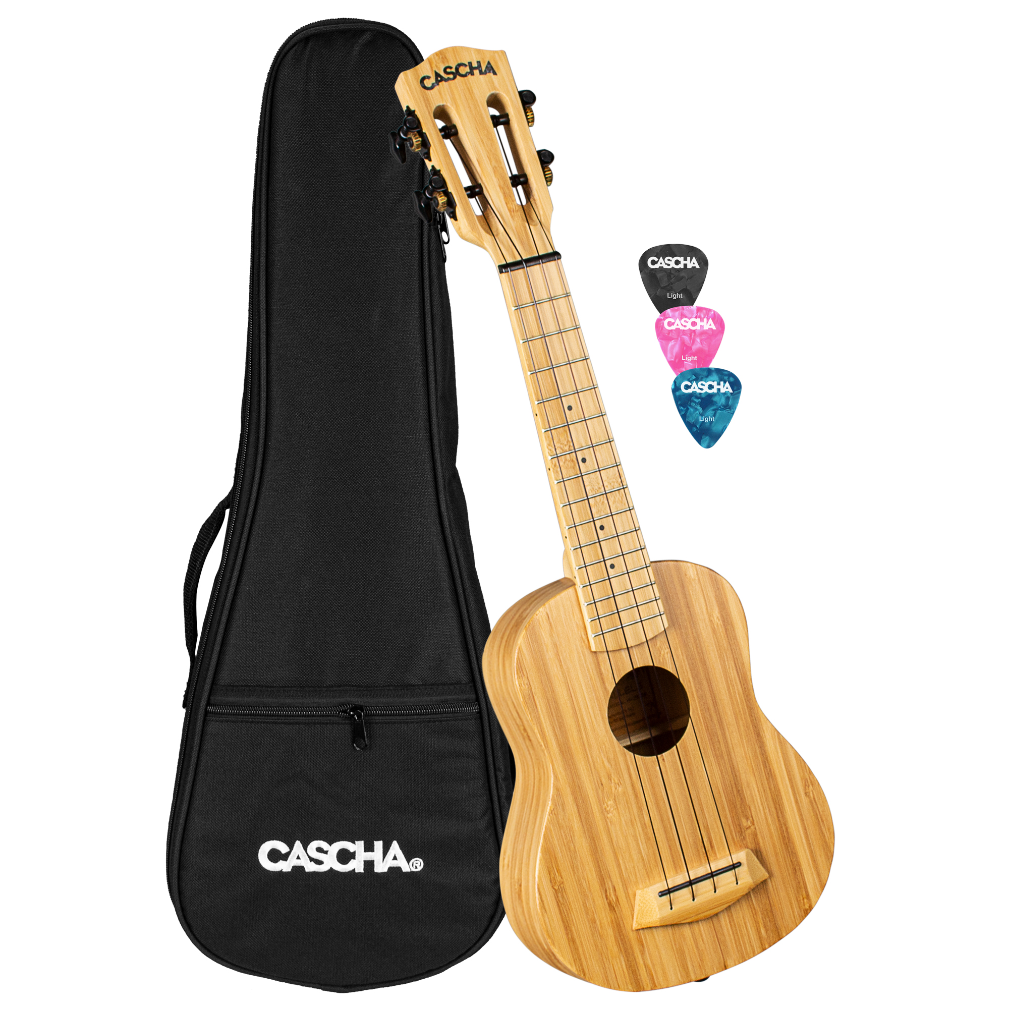 CASCHA HH 2313 Konzert Ukulele Bamboo Natur