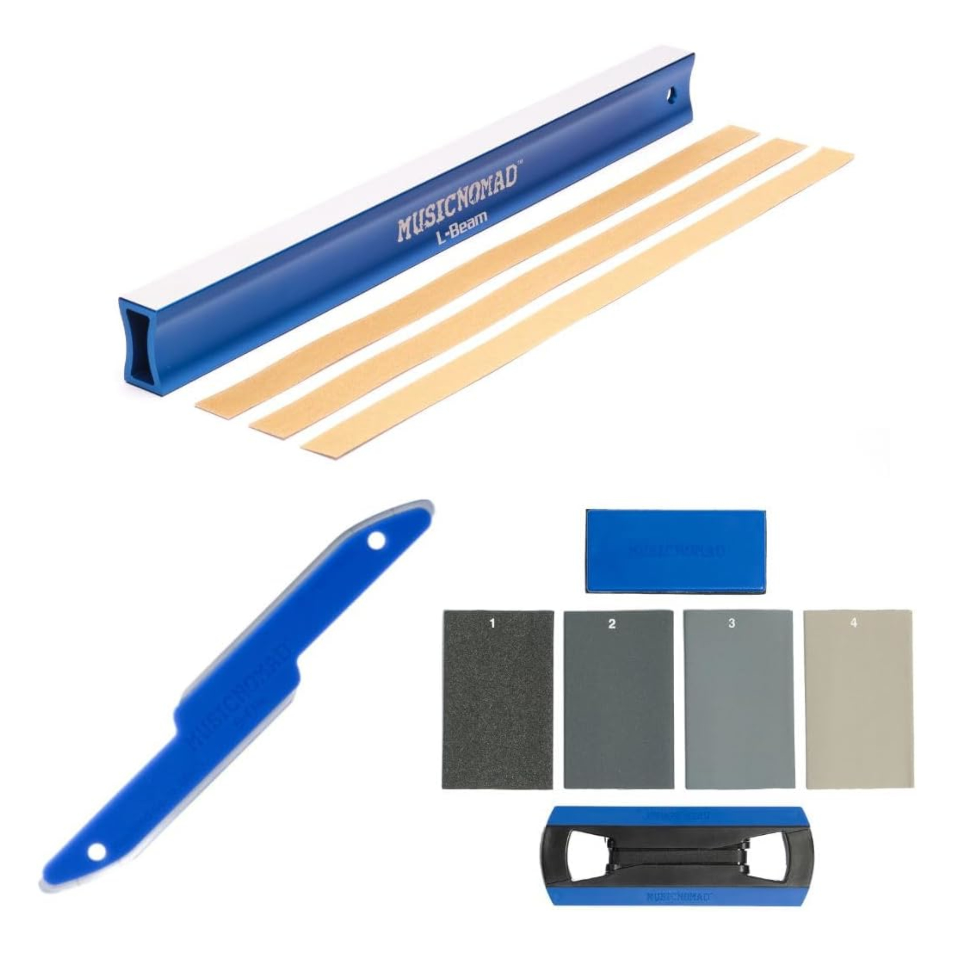 MusicNomad Guitar Fret Leveling Kit 11 pcs (MN872) - incl. MN811, MN850 & MN860