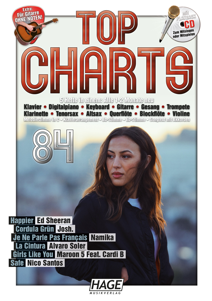 HAGE EH3973 Top Charts 84 Songbook + CD