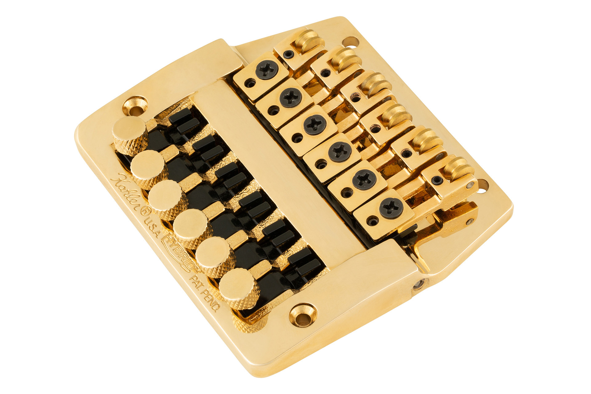 Kahler 7330 - Hybrid Fixed Bridge (Fine Tuning, Brass Saddles) - Gold