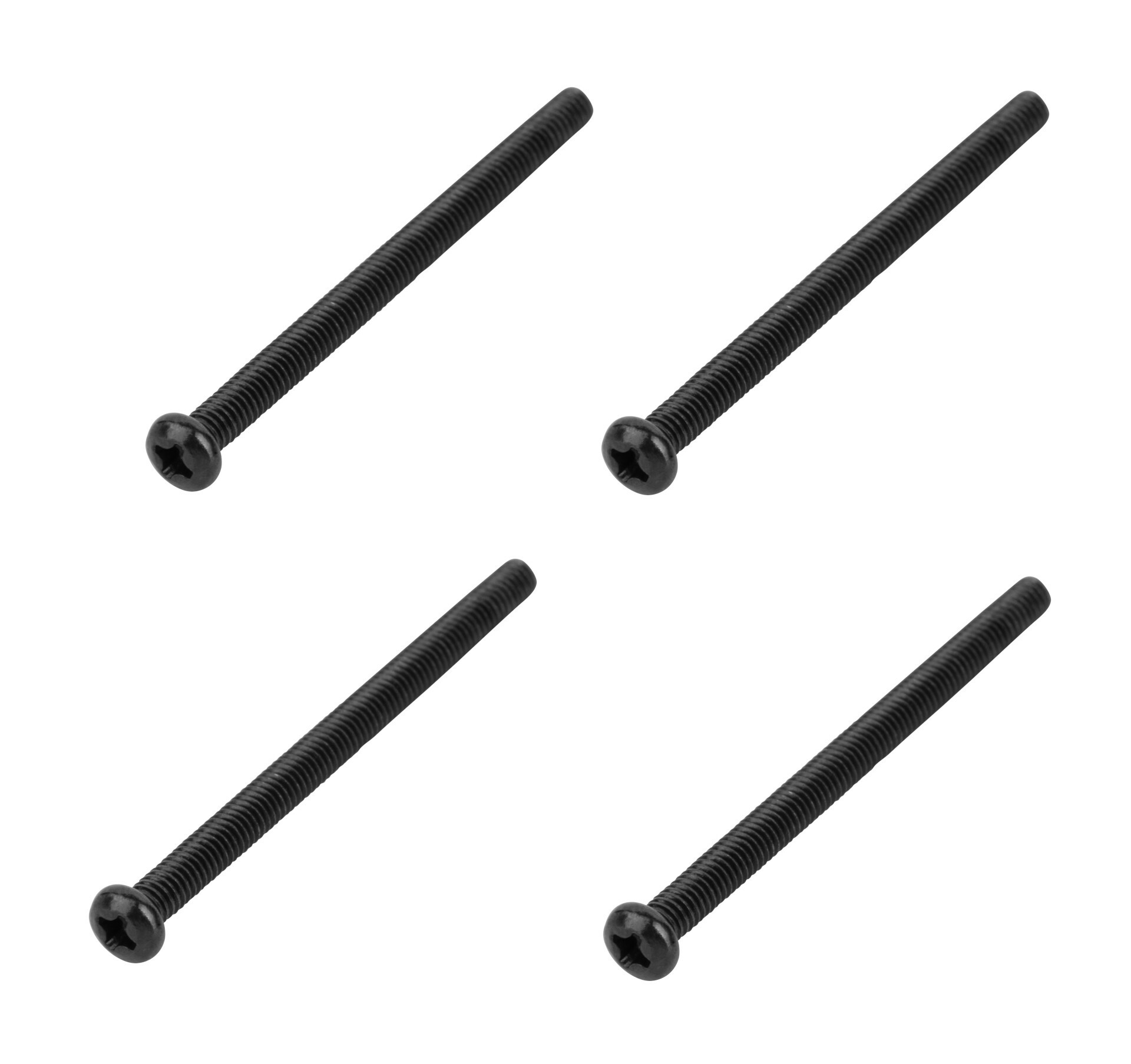 Framus & Warwick Parts - Screw for Pickup Mounting, M2.5 x 35 mm, 4 mm Head, 4 pcs., Black