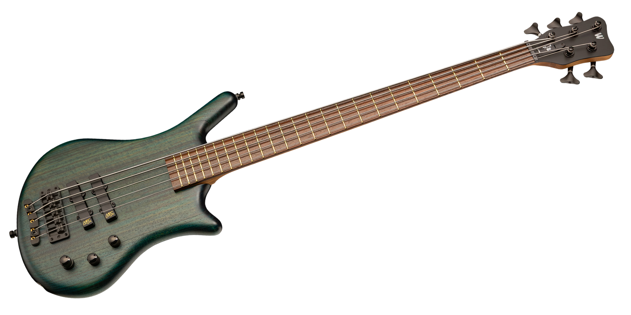 Warwick Teambuilt Pro Series Thumb BO, 5-String, Black Hardware - Ocean Blue Transparent Satin