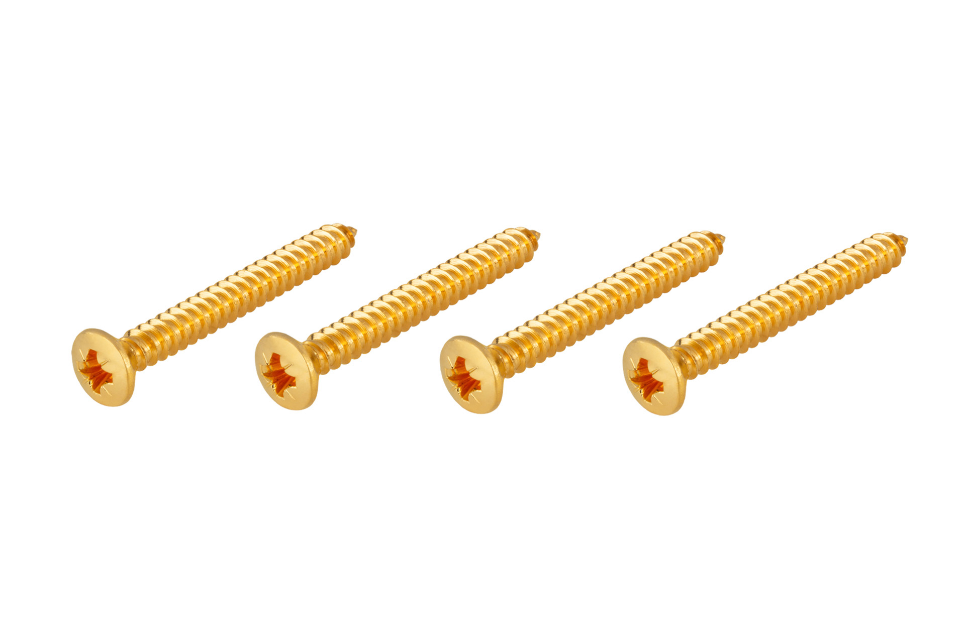 Framus & Warwick Parts - Countersunk Long Screw for Bolt-On Neck, 4.2 mm x 38 mm, 4 pcs. - Gold