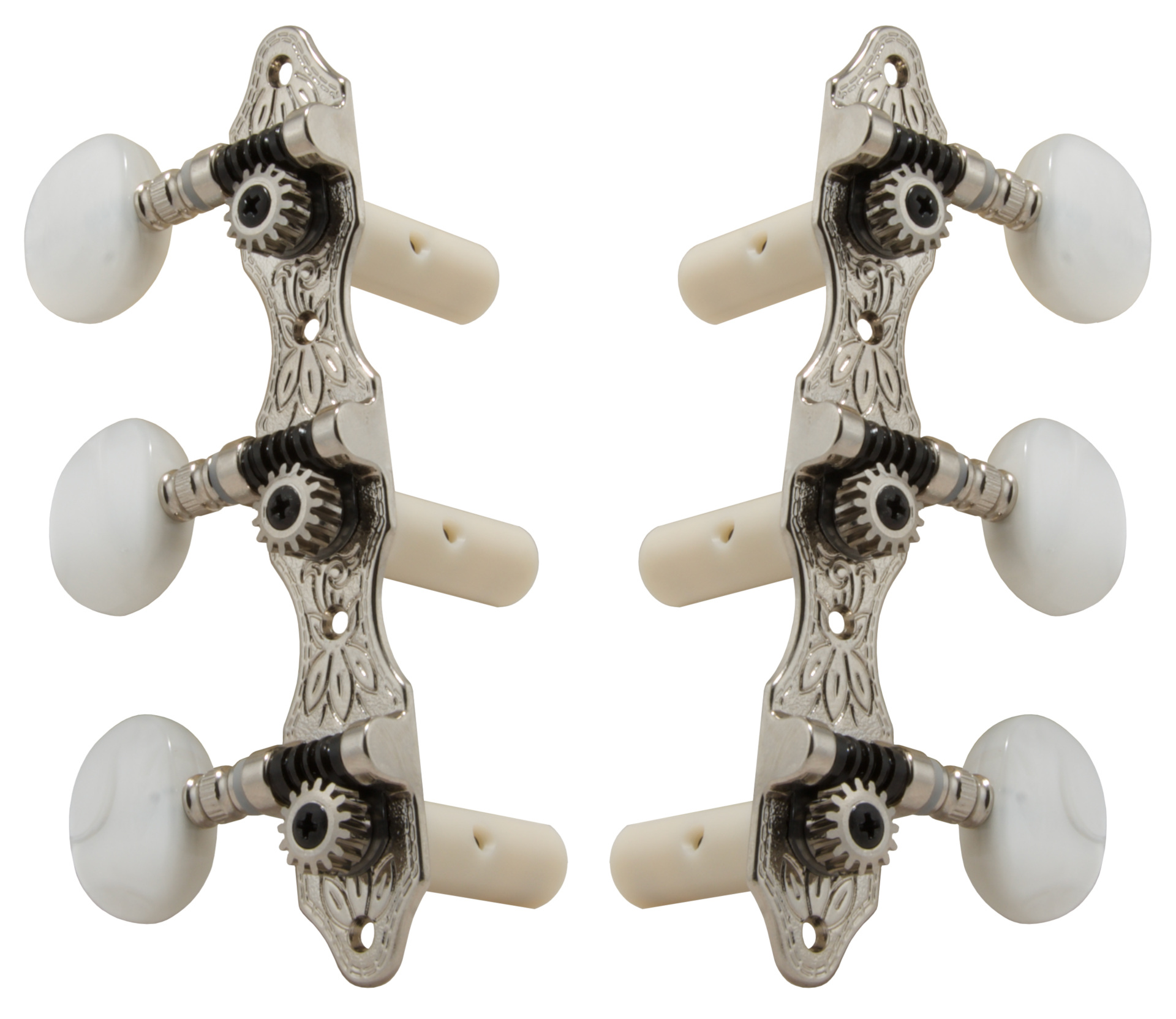 Grover 306N Deluxe Classic Guitar Machines - Guitar Machine Heads, 3 + 3 - Nickel