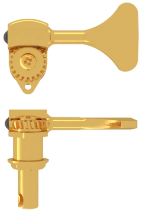 Hipshot HB6 - Ultralite Bass Machine Head, 3/8" Post, Y Key, Bass Side - Gold