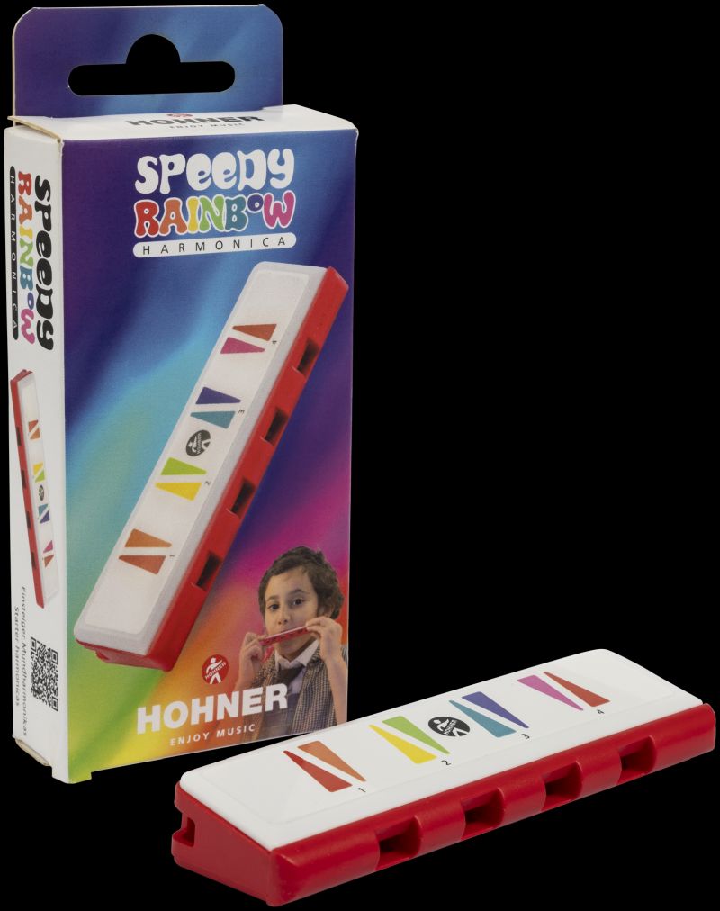 Hohner Mundharmonika, Speedy, Rainbow, rot