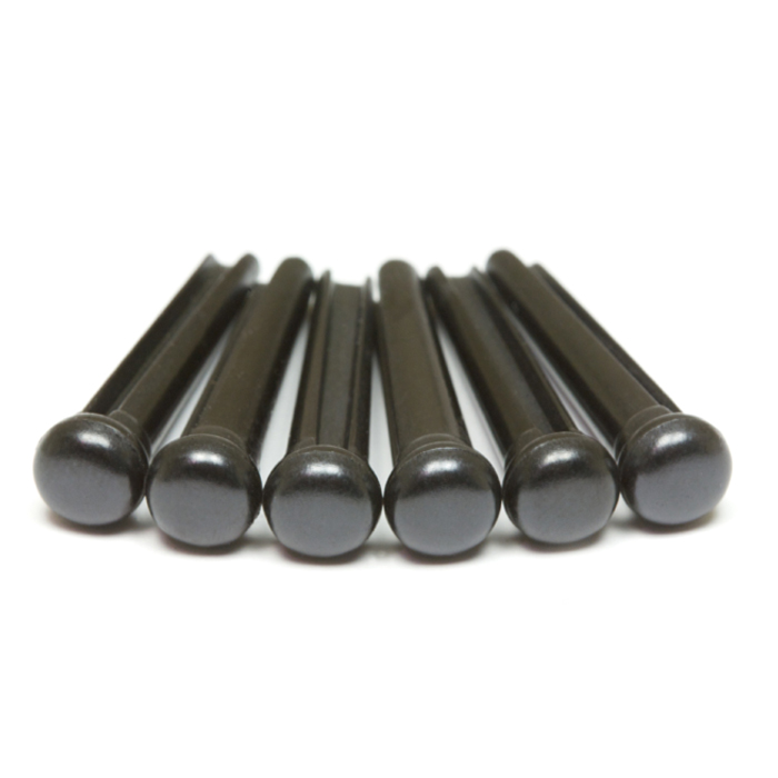 TUSQ PP-2100-01 - Traditional Style Bridge Pins - Black - without Inlay