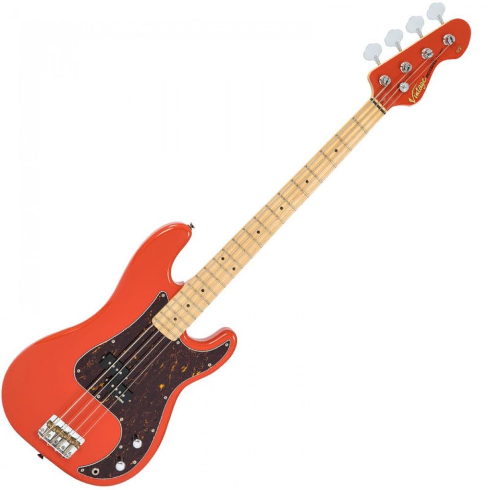 Vintage Reissued E-Bass V4MFR, Firenza Red