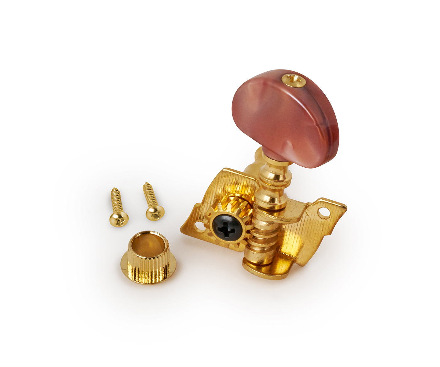 Kala Spare Parts - Machine Head, Open Gear, Pink Knob, Right - Gold