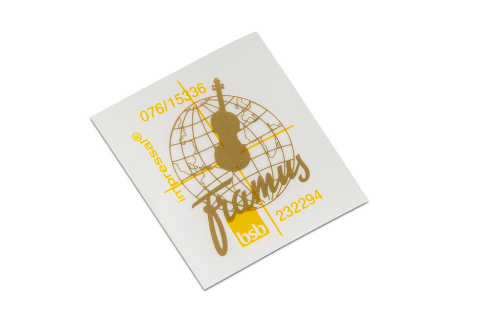 Framus - Headstock Globe Decal / Gold