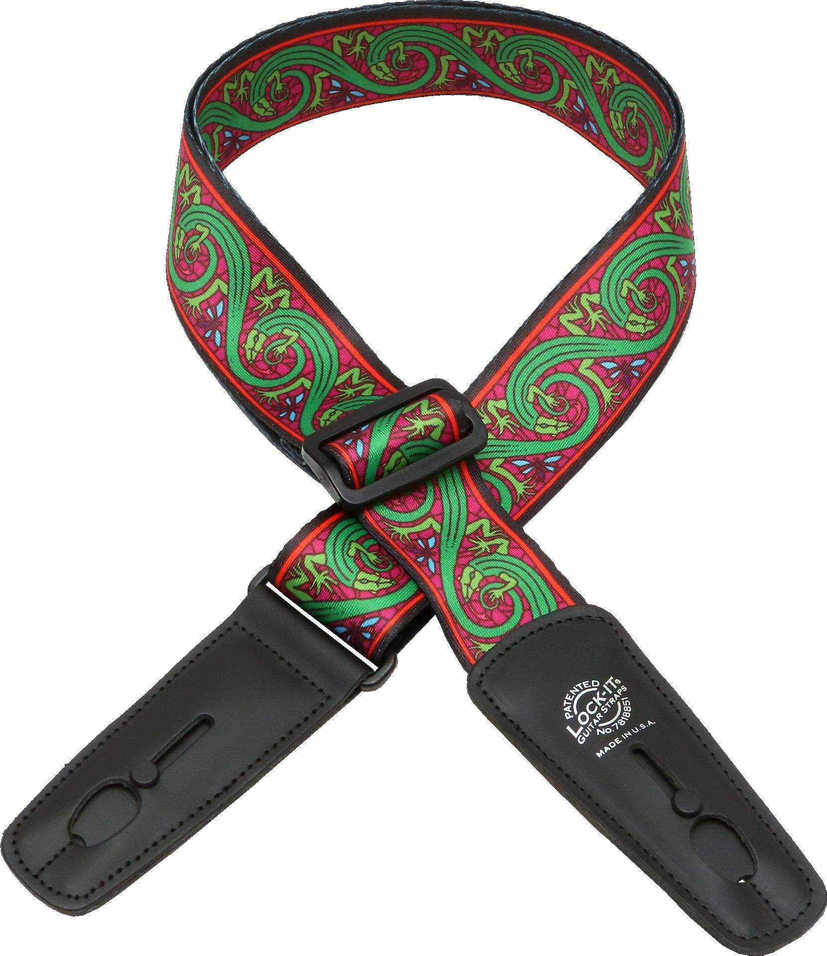 Lock-It Strap 2" Bob Masse (LIS 033 BM-3), Green Lizard
